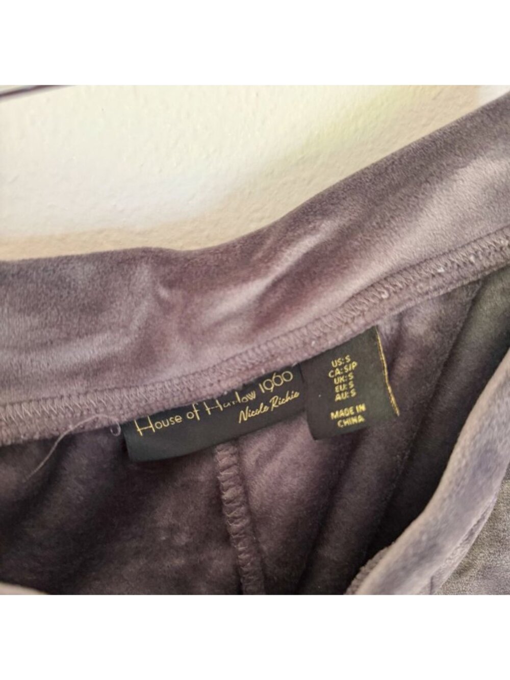 House of Harlow 1960 Velour Jogger Pants Gray Lounge Casual Size S - Picture 4 of 8